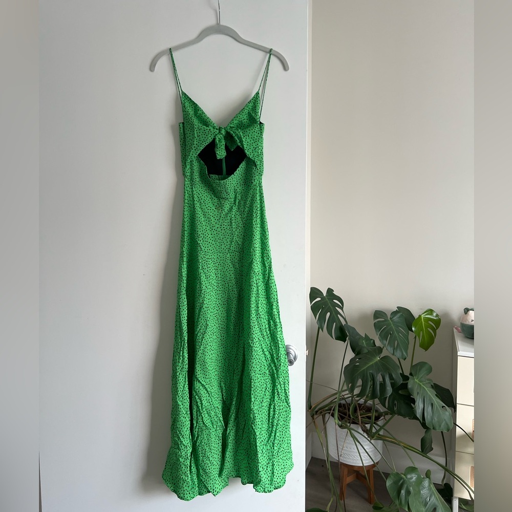Green long dress